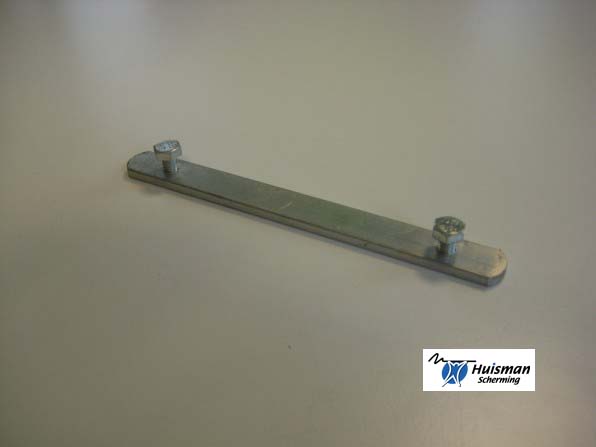 coupling strip 150 mm aluminium 2xM6 hole ( incl m6x10 bolt) (art. 605430)